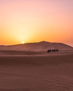 Merzouga desert one of our places will visit in 4 days tour from Fes to Marrakech